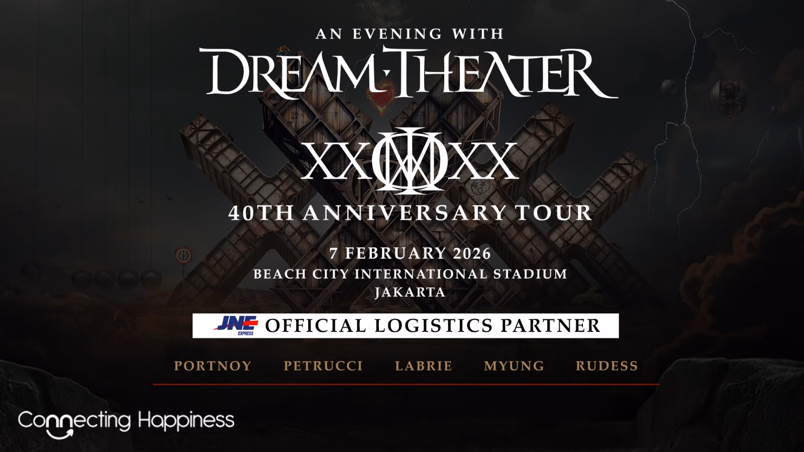 JNE Kawal Logistik Resmi Konser 40 Tahun Dream Theater di Jakarta
